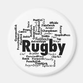 Rugby Word Cloud Magnet (Vorne)