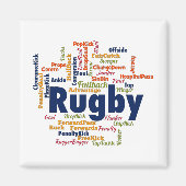 Rugby Word Cloud Magnet (Vorne)