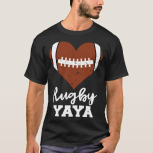 Rugby Yaya Heart Rugby Player Yaya T-Shirt