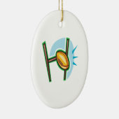 Rugby-Ziel Keramik Ornament (Rechts)