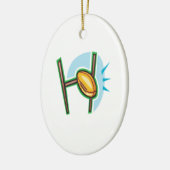 Rugby-Ziel Keramik Ornament (Links)
