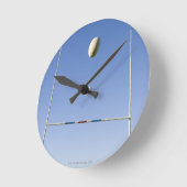 Rugby-Ziel Runde Wanduhr (Winkel)