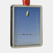 Rugby-Ziel Silbernes Ornament (Rechts)