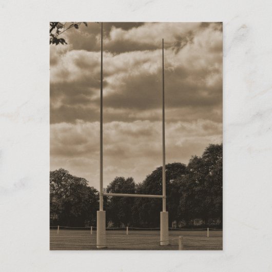 Rugby-Zielposten in der Rugby-Schule Postkarte (Vorderseite)