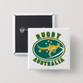 Rugbyaustralien-Känguru Wallabyaustralier Button (Vorne & Hinten)