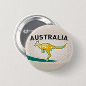 Rugbyball-Australien-Känguru Wallaby Button (Vorne & Hinten)