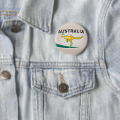 Rugbyball-Australien-Känguru Wallaby Button (Beispiel)