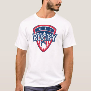 Rugbyball-Schild-USA-Flaggen-US Flagge T-Shirt