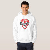 Rugbyballschild-England-Querflagge Hoodie (Vorne ganz)