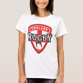 Rugbyballschild-England-Querflagge T-Shirt (Vorderseite)