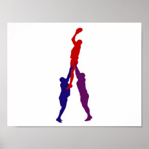 Rugbylineout-Plakat Poster