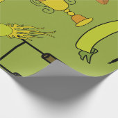 Rugbyspiele sind auf Geschenkpapier (Ecke)