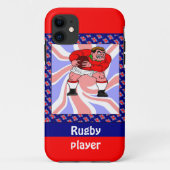 Rugbyspieler Case-Mate iPhone Hülle (Rückseite)