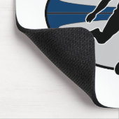 Rugbyspieler, der Ball tritt Mousepad (Ecke)