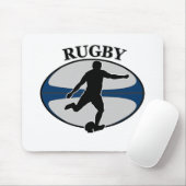 Rugbyspieler, der Ball tritt Mousepad (Mit Mouse)