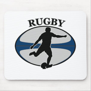 Rugbyspieler, der Ball tritt Mousepad