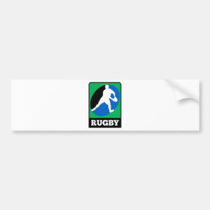 Rugbyspieler, der Laufball führend läuft Autoaufkleber