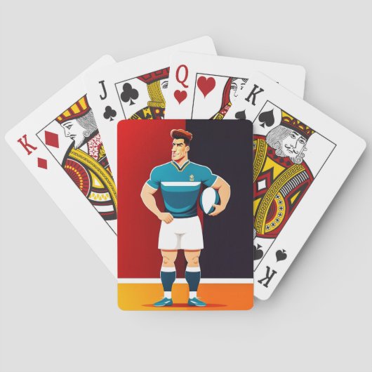 Rugbyspieler - Spielkarten (Rückseite)