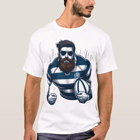 Rugbyspieler T-Shirt (Vorderseite)