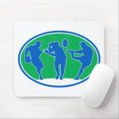 Rugbyspielerlauf wehren Durchlauftritt ab Mousepad (Mit Mouse)
