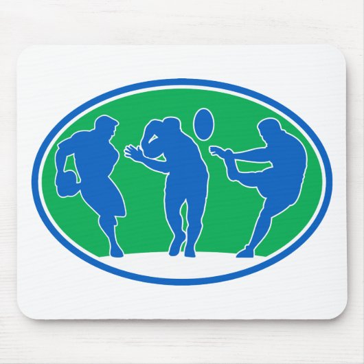 Rugbyspielerlauf wehren Durchlauftritt ab Mousepad (Vorne)