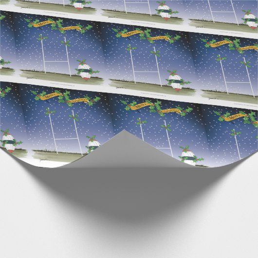 Rugbyweihnachten Geschenkpapier (Ecke)
