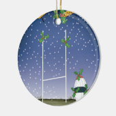 Rugbyweihnachten Keramik Ornament (Links)