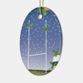 Rugbyweihnachten Keramikornament (Links)