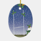 Rugbyweihnachten Keramikornament (Vorne)