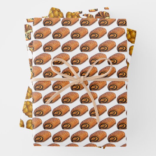 Rugelach Babka Challah Brot Jüdische Bäckerei Lebe Geschenkpapier Set (Beispiel)