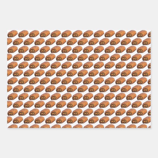 Rugelach Babka Challah Brot Jüdische Bäckerei Lebe Geschenkpapier Set (Vorderseite)