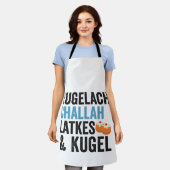 Rugelach Challah Latke & Kugel Funny Hanukkah Food Schürze (Getragen)