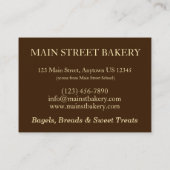 Rugelach Jewish Polish Crescent Roll Konditorei Bä Visitenkarte (Rückseite)