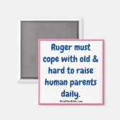 Ruger muss mit ... Magnet zurechtkommen (Vorderseite/Rückseite)