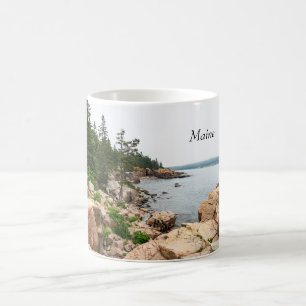 Rugge Maine Küste im Acadia Nationalpark Kaffeetasse