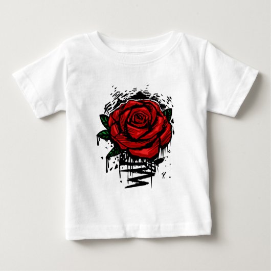 Rugge Rose Baby T-shirt (Vorderseite)