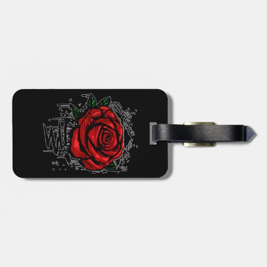 Rugge Rose  Gepäckanhänger (Rückseite horizontal)