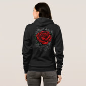 Rugge Rose Hoodie (Schwarz voll)