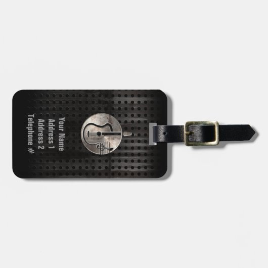 Rugged Acoustic Guitar Gepäckanhänger (Vorderseite horizontal)