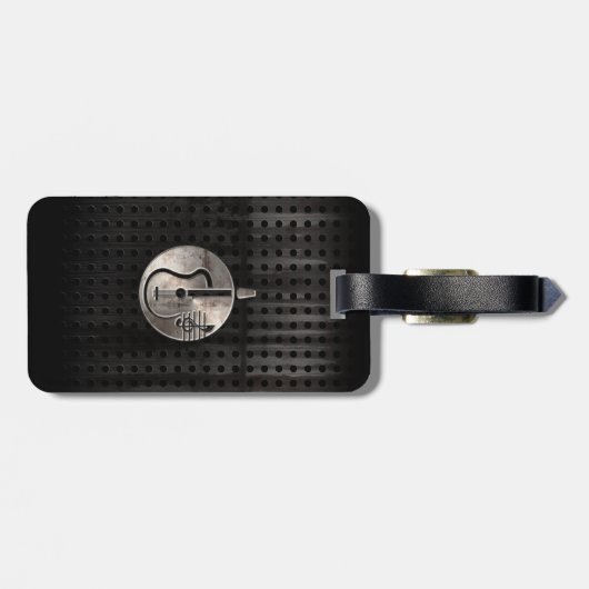 Rugged Acoustic Guitar Gepäckanhänger (Rückseite horizontal)