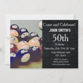 Rugged Adult Billiards Männer Einladungen zum Gebu (Vorderseite)