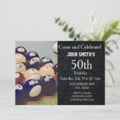 Rugged Adult Billiards Männer Einladungen zum Gebu (Stehend Vorderseite)