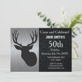 Rugged Adult Deer Junting Birthday Einladungen (Stehend Vorderseite)