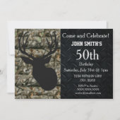Rugged Adult Deer Junting Birthday Einladungen (Vorderseite)