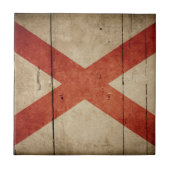 Rugged Alabama Flag Fliese (Vorderseite)
