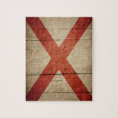 Rugged Alabama Flag Puzzle (Vertikal)