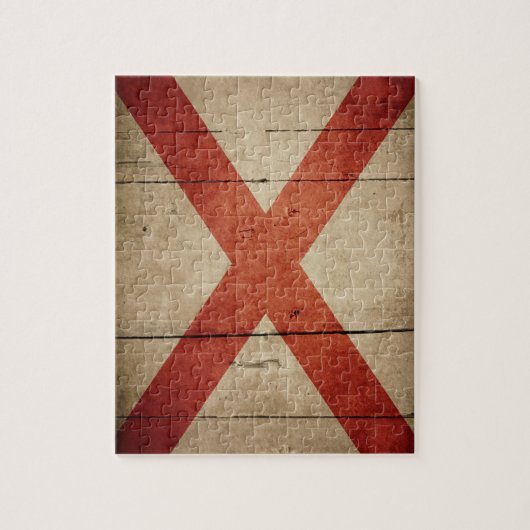 Rugged Alabama Flag Puzzle (Vertikal)
