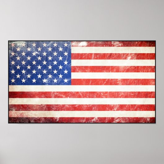 Rugged American Flag Poster (Vorne)