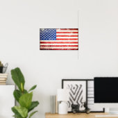 Rugged American Flag Poster (Heimbüro)