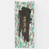 Rugged Aqua Camouflage Long Banner (Vertikal)